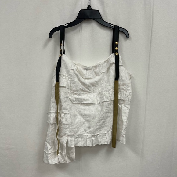 LOEWE Broderie Anglaise Ruffle Camisole In White, Runway, size M (8US) NWT - Picture 5 of 8